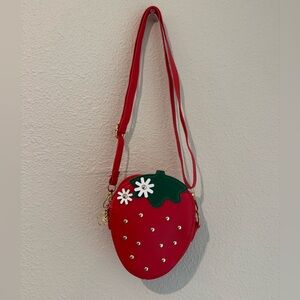 Strawberry Shaped Red Crossbody and/or Shoulder Bag